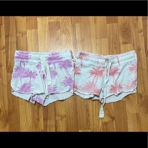 Set of 2 Lounge Palm Tree Shorts